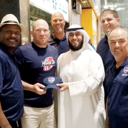 الشيخ مشعل طلال الفهد في استقبال الوفد الاميركي﻿