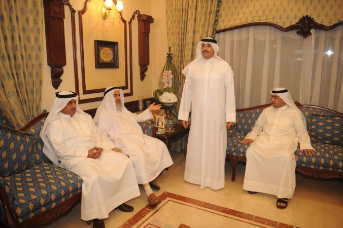 محمد المطير خلال حفل الاستقبال