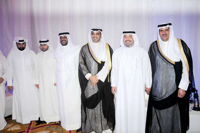 الشيخ محمد العبدالله والشيخ دطلال الفهد والشيخ احمد المنصور يقدمون التهاني 