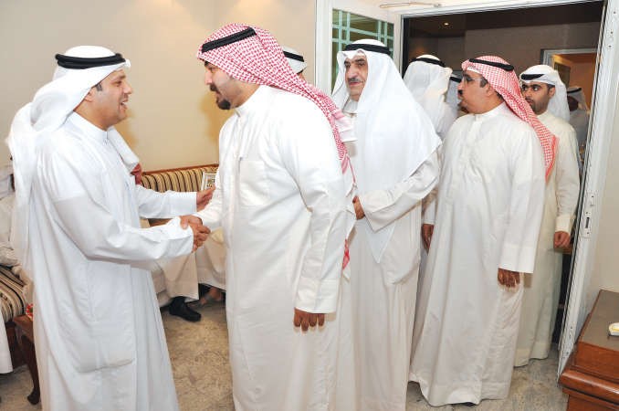 فيصل الكندري خلال الاستقبال