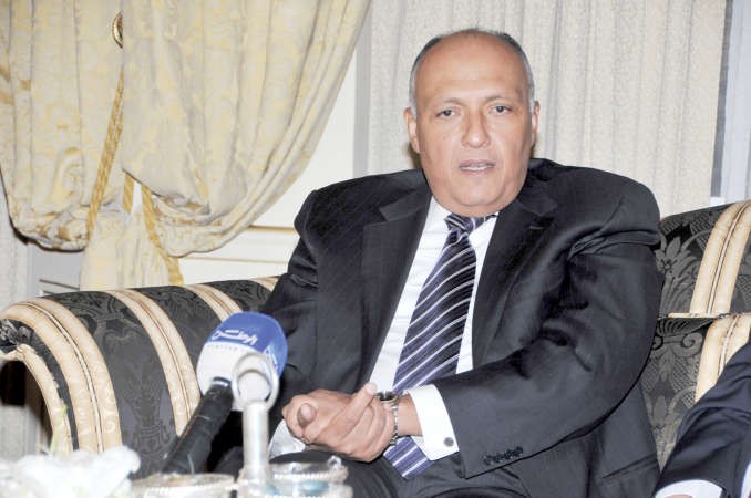 وزير الخارجية المصري سامح شكري ﻿