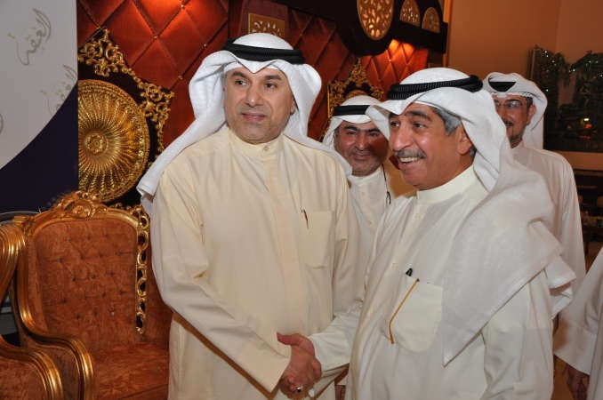 النائب عبدالله التميمي خلال استقبال النائب معادل الخرافي
