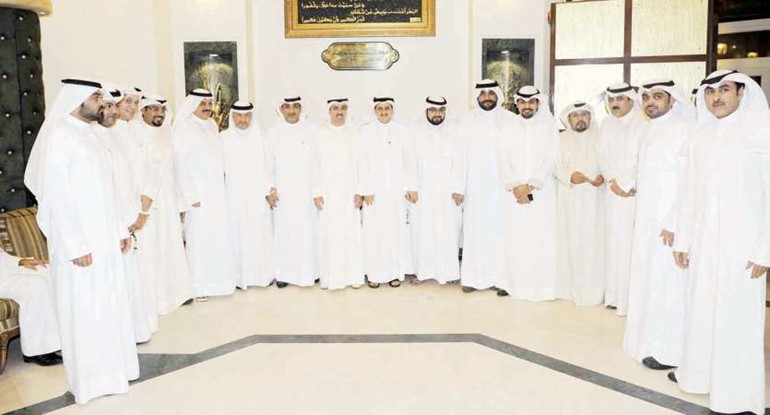 عبدالله المعيوف ومحمد طنا وفارس العتيبي وعلي الراشد وعدد من الحضور