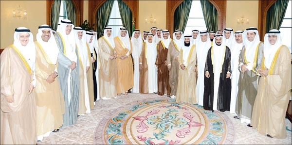 صاحب السمو الامير الشيخ صباح الاحمد خلال استقباله رئيس مجلس الامة مرزوق الغانم وعددا من النواب