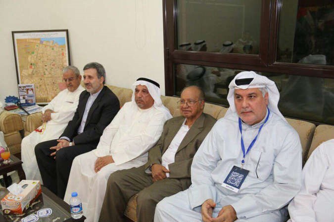 السفير الايراني د علي رضا عنايتي ود عبدالكريم السليم وعبدالله النيباري وعدد من الحضور