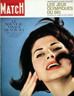 الاميرة ثريا على غلاف مجلة باريس ماتش في العام 1960﻿