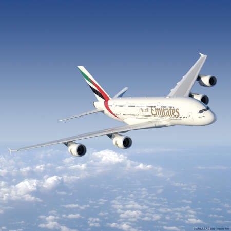 طائرة ايرباص A380 لطيران الاماراتية التي اصبحت تسير رحلات يومية للكويت اعتبارا من الاربعاء الماضي﻿