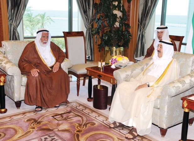 صاحب السمو الامير خلال لقائه حمود الرومي﻿