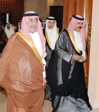 سمو ولي العهد الشيخ نواف الاحمد مرحبا بصاحب السمو الملكي الامير مقرن بن عبدالعزيز 