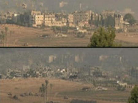 بالفيديو.. كيف دمرت إسرائيل حياً كاملاً في ساعة بغزة