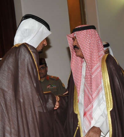 سمو ولي العهد الشيخ نواف الاحمد مرحبا بسمو الشيخ جاسم بن حمد ثاني ﻿