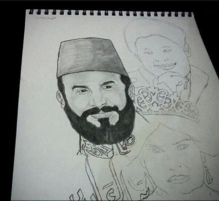 بالصور.. فانز قصي خولي يفجرون مواهبهم في رسم الخديوي