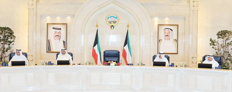 الشيخ صباح الخالد مترئسا اجتماع مجلس الوزراء بحضور الشيخ محمد الخالد والشيخ خالد الجراح ودعبد المحسن المدعج﻿