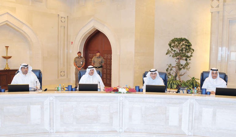 الوزراء معبدالعزيز الابراهيم والشيخ سلمان الحمود والشيخ محمد العبدالله ﻿