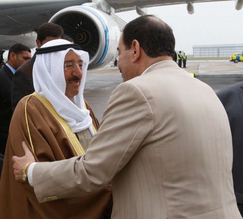 الشيخ احمد الحمود في استقبال صاحب السمو 