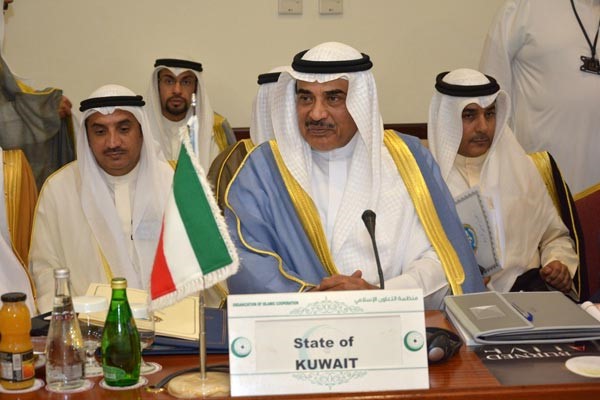 الشيخ صباح الخالدخلال ترؤسه وفدالكويت في الاجتماع