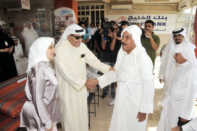 هند الصبيح واللواء فهد الفهد يرحبان بالنوخذة خليفة الراشد