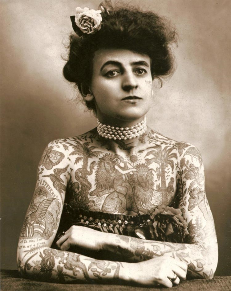 ماود واجنر، اول سيدة ترسم التاتو عام 1918