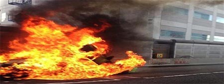 بالصور.. خلال 60 ثانية لامبورجينى جالاردو تتحول الى كرة نار عملاقة