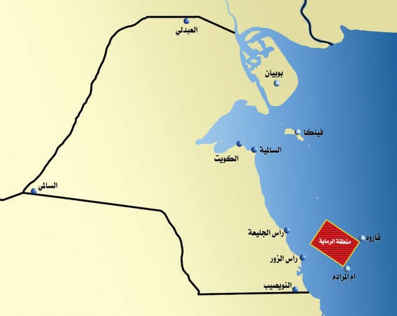 خريطة توضح مكان تنفيذ الرماية﻿