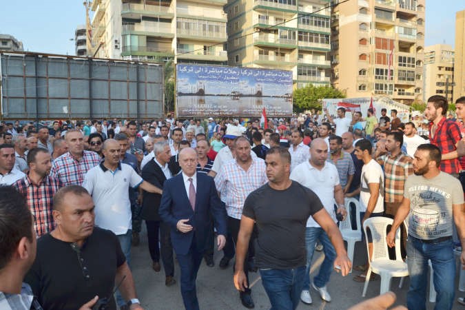 وزير العدل اشرف ريفي خلال احياء الذكرى السنوية الاولى لتفجير مسجدي السلام والتقوى في طرابلس محمود الطويل