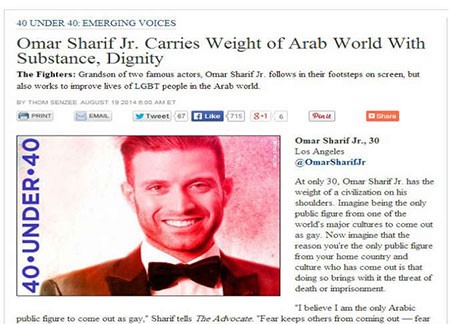 بالفيديو.. حفيد عمر الشريف وفاتن حمامة يؤكد: انا الأب الروحي للمثليين العرب ولكن هل سيرحب بي في مصر الجديدة ؟