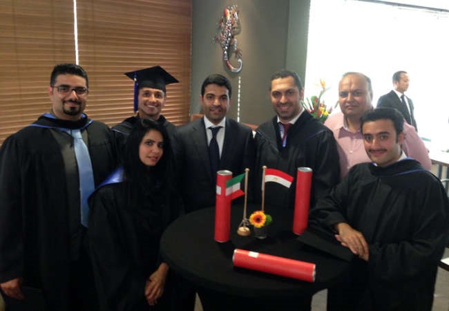 طلبتنا المتخرجون في جامعة ماستريخت مع المستشار علي الذايدي﻿