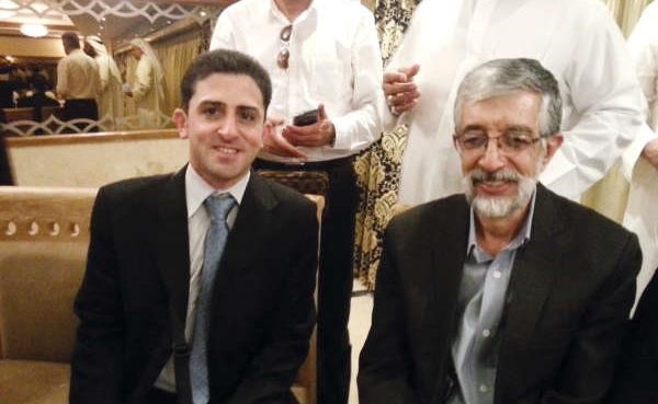 غلام حداد عادل والزميل محمد الحسيني