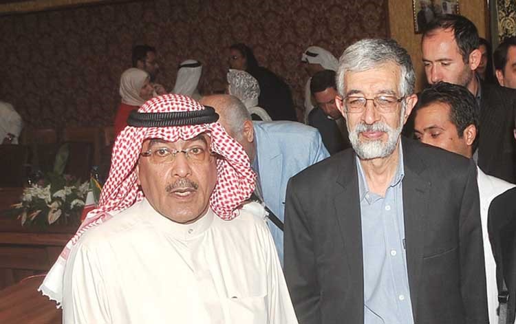 الزميل عدنان الراشد مستقبلا غلام حداد عادل المستشار الاعلى للمرشد الاعلى لجمهورية ايران الاسلامية