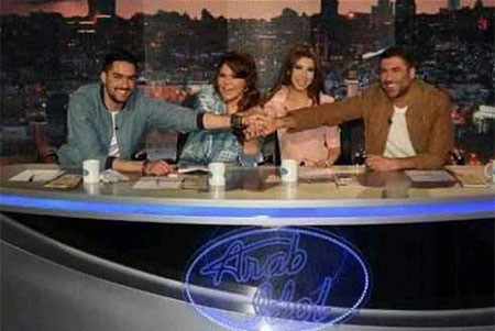 لجنة التحكيم خلال استعراض المواهب