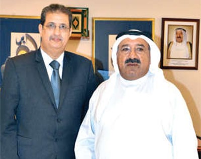  الشيخ ناصر صباح الاحمد خلال استقباله سفير اليمن د محمد البري﻿