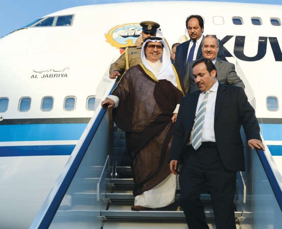 سمو رئيس الوزراء لدى وصوله الى مطار شتوتغارت﻿