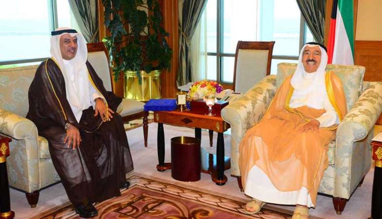 صاحب السمو الامير الشيخ صباح الاحمد مستقبلا مهلهل الخالد ﻿
