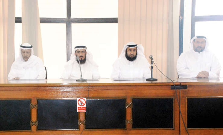 فريد العمادي متحدثا خلال الحفل﻿