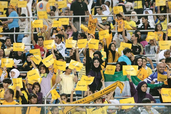 ستاد جابر امتلا بالكامل في نهائي كاس الاتحاد الاسيوي بين القادسية والاتحاد السوري