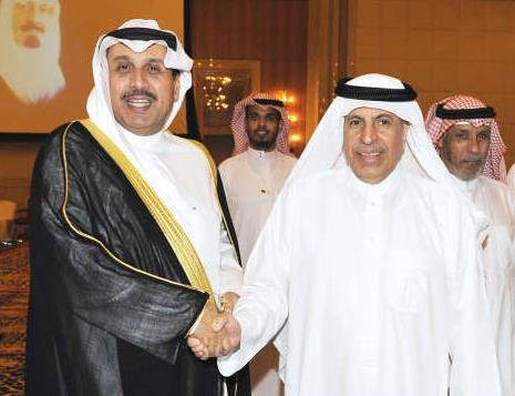 الشيخ حمد جابر العلي مباركا للسفير السعودي﻿