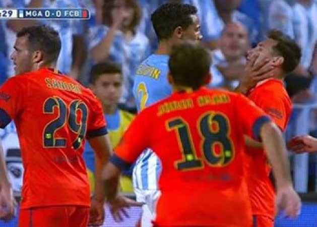 بالفيديو.. برشلونة لمدافع مالاجا : "أنت لقيط"  