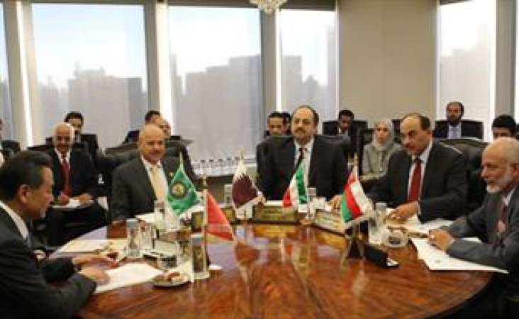 الشيخ صباح الخالد مترئسا اجتماع الجانب الخليجي مع وزير الخارجية الصيني