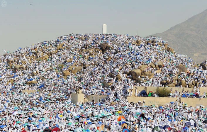 الحجاج فوق جبل عرفات﻿