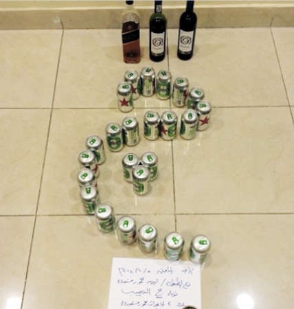  الخمور والبيرة المضبوطة في النويصيب ﻿