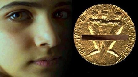 بالصور.. 3 رجال عراة في ميدالية "نوبل السلام" لملالا المسلمة 
