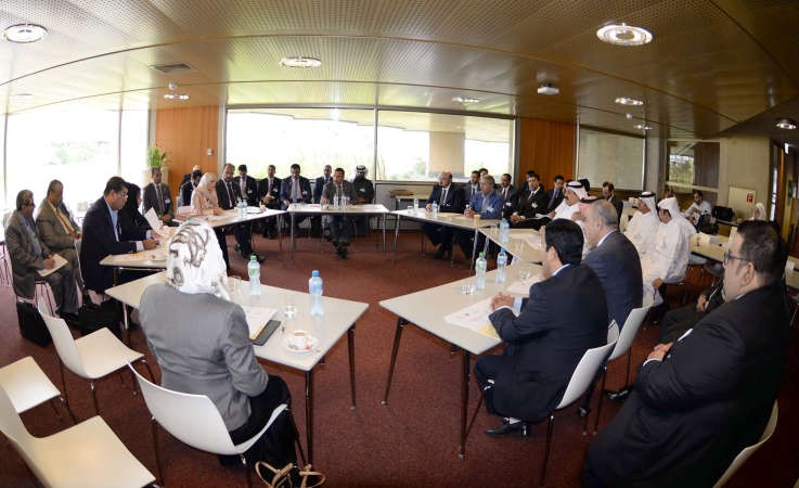 رئيس مجلس الامة مرزوق الغانم مترئسا الاجتماع التنسيقي لممثلي دول مجلس التعاون الخليجي في جنيف