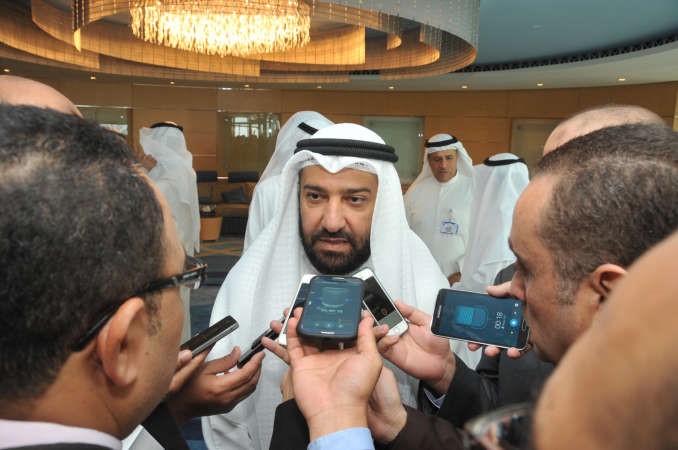 دعلي العمير خلال تصريحاته للصحافيين محمد هاشم