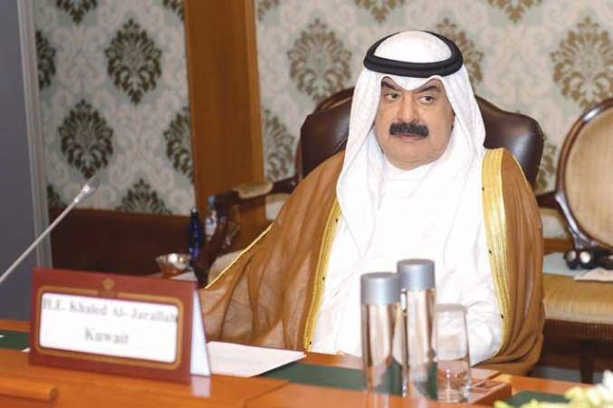 خالد الجار الله متحدثا خلال الاجتماع ﻿