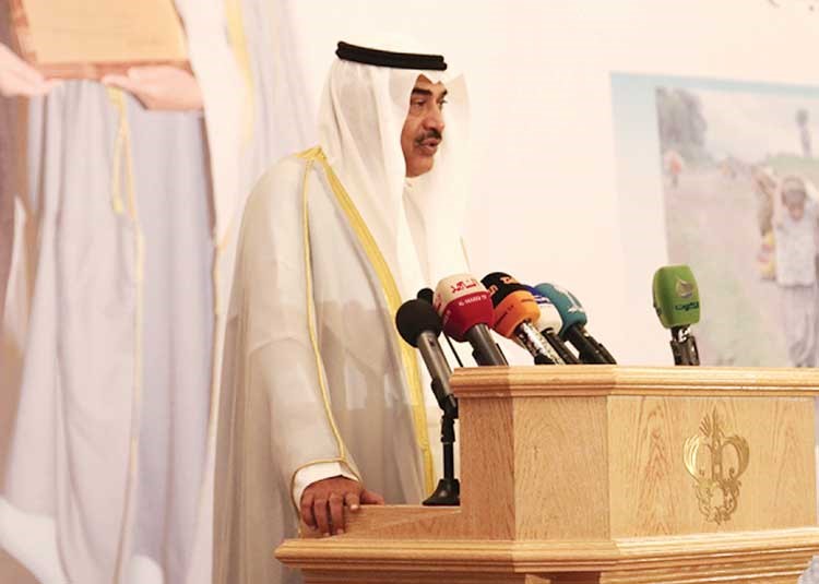 الشيخ صباح الخالد ملقيا كلمته