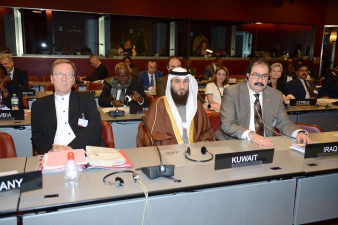 امين عام مجلس الامة علام الكندري خلال مشاركته في اجتماعات جمعية الامناء العامين الدولية في جنيف
