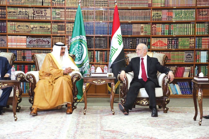 الشيخ صباح الخالد مع وزير الخارجية العراقي د ابراهيم الجعفري ﻿