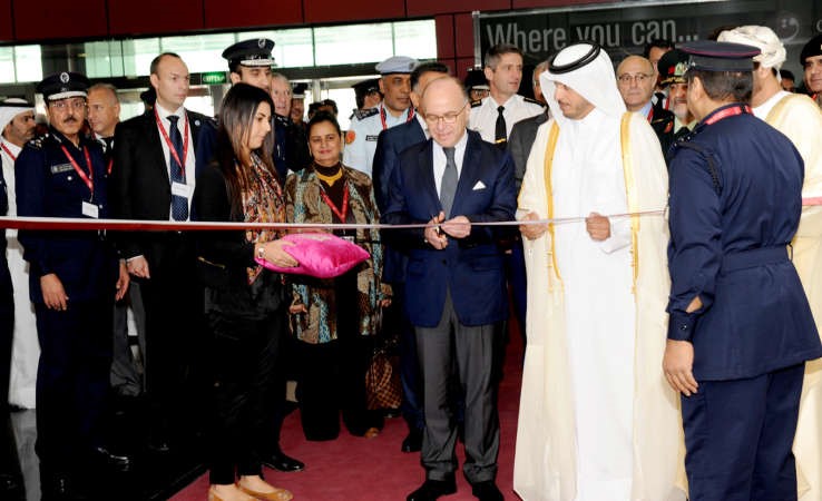 الشيخ عبدالله ال ثاني يفتتح المعرض الدولي لانظمة الامن الداخلي ميليبول قطر2014 ﻿