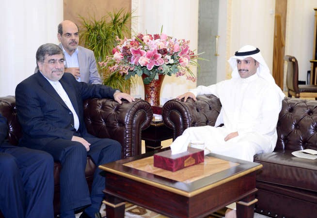 رئيس مجلس الامة مرزوق الغانم مع وزير الثقافة في جمهورية ايران الاسلامية