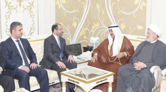 سمو الشيخ ناصر المحمد خلال استقباله رئيس مجلس النواب العراقي دسليم الجبوري ﻿